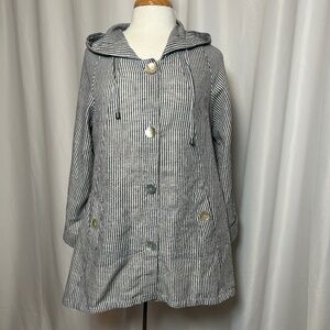 JONES & CO. JONES NEW YORK LINEN/COTTON TUNIC - SIZE MEDIUM